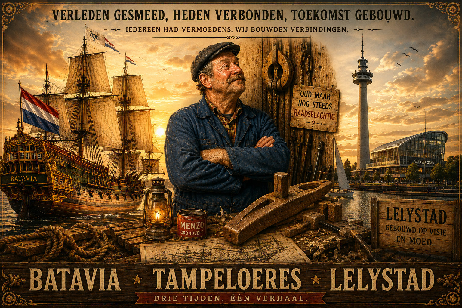 Batavia, Tampeloeres en Lelystad verbonden door vakmanschap en geschiedenis